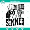 Cowboy country music themed Jelly Roll SVG images with long haired western design. Great for western style projects.