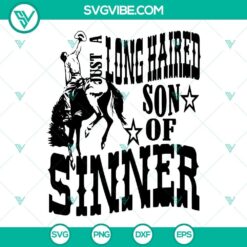 Cowboy country music themed Jelly Roll SVG images with long haired western design. Great for western style projects.