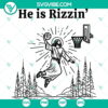 Jesus He Is Rizzin SVG image with Funny Easter Day and Basketball design. Easter SVG PNG DXF EPS cut files for crafting.
