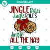 Festive Jingle Bales Christmas SVG featuring hay bales, jingle bells, and holiday cheer in PNG, DXF, and EPS formats for crafting.