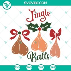 Funny Jingle Balls and Christmas Bells SVG files for holiday crafts. Ideal for Christmas ornaments. Great for DIY projects.