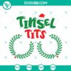 Funny Christmas couples shirt SVG files - Jingle Balls and Tinsel Tits designs for holiday apparel. Great for festive season outfits.