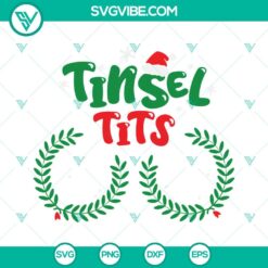 Funny Christmas couples shirt SVG files - Jingle Balls and Tinsel Tits designs for holiday apparel. Great for festive season outfits.
