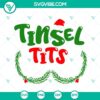 Jingle Balls Tinsel Tits SVG File Bundle - Funny Christmas Couples design with playful holiday theme, ideal for DIY crafting projects.