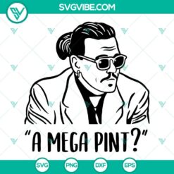 Johnny Depp as a Mega Pint SVG design with downloadable images for crafting projects.