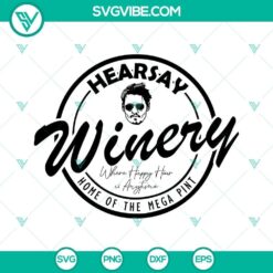 Johnny Depp Hearsay Winery SVG Download featuring Mega Pint images. Ideal for home decor projects with Johnny Depp theme.
