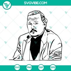 Johnny Depp SVG file for Cricut and Silhouette machines. PNG, DXF, EPS formats included for crafting projects.