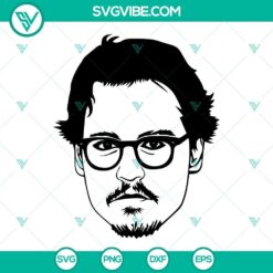 Johnny Depp vector clipart in SVG, PNG, DXF, and EPS formats for digital use.