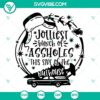 Funny Christmas SVG design with "Jolliest Bunch Of Assholes This Side Of The Nuthouse" quote, perfect for holiday crafting projects.