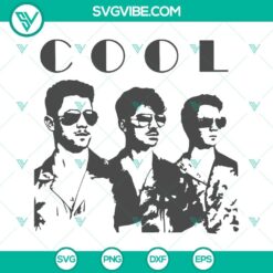 Jonas Brothers Cool SVG design for digital download, perfect for Cricut. PNG, EPS, DXF file formats.