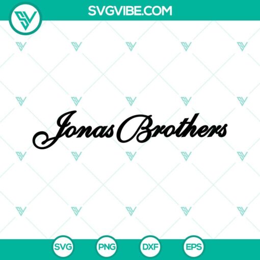 Jonas Brothers SVG Graphics Bundle, Instant Download with Band Logo, Characters, and Lyrics for Crafting Projects.