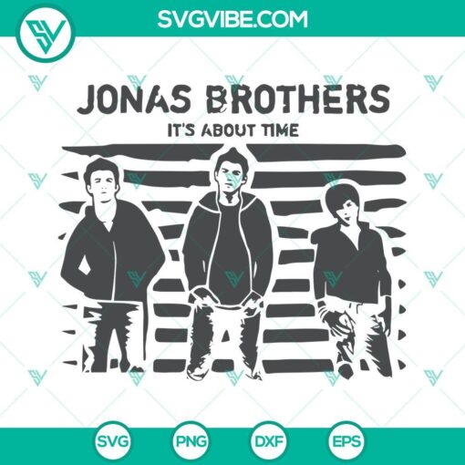 Jonas Brothers It’s About Time album SVG download for Cricut - PNG, DXF, EPS files included.