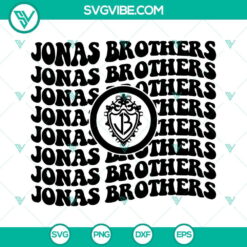 Jonas Brothers SVG logo file for Cricut with PNG, EPS, and DXF formats, ideal for crafting projects and digital designs.