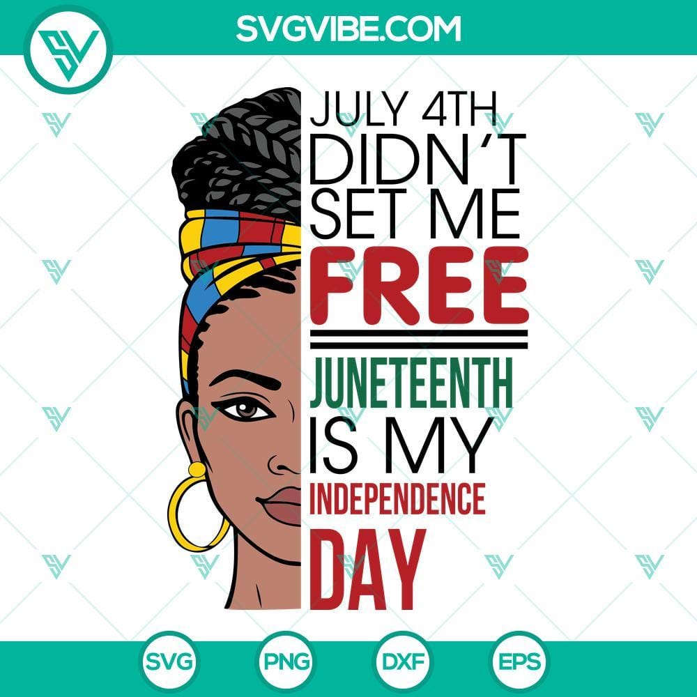 july-4th-didn-t-set-me-free-juneteenth-is-my-independence-day-svg-juneteenth-svg-black-woman-svg-9-mockup.jpg Juneteenth Independence Day SVG design with patriotic and empowering message for July 4th celebration.