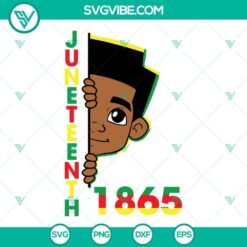 Juneteenth 1865 Black Kids SVG Files Bundle with Juneteenth 1865 themed SVG Images for download.