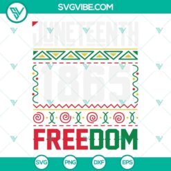 Juneteenth 1865 Freedom SVG Download with "Free-ish" and Black History elements, ideal for Juneteenth celebration designs.