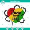 Juneteenth 1865 Heart SVG download with Black History and Black Lives Matter theme for digital use.
