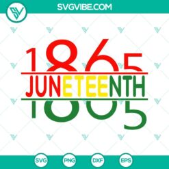 Juneteenth 1865 SVG celebrating Black History and Freedom Day, Afro style SVG file for digital use.