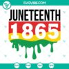 Juneteenth 1865 SVG File with "Free-ish Since 1865" text, for Download in PNG format.