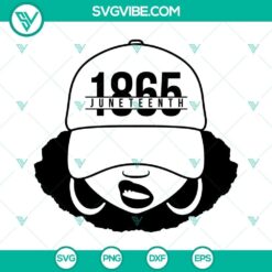 Juneteenth Afro Girl 1865 SVG design, featuring a Black Girl in 1865 attire. Perfect for Juneteenth projects.