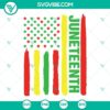 Juneteenth American flag SVG celebrating Freedom Day in PNG DXF EPS formats for Cricut machine.