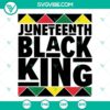 Juneteenth Black King SVG Files for Juneteenth shirt designs featuring a Black King for holiday celebrations. Great for crafts and apparel.