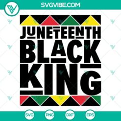 Juneteenth Black King SVG Files for Juneteenth shirt designs featuring a Black King for holiday celebrations. Great for crafts and apparel.
