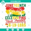 Juneteenth celebration SVG file with Black Freedom theme, ideal for crafting and designing Juneteenth-themed projects.