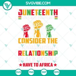 Juneteenth themed SVG design showing relationship concept.