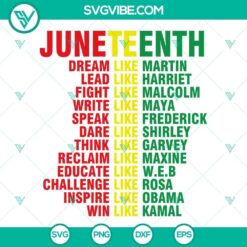 Juneteenth Dream Like Martin SVG Files featuring Black Power design, perfect for Juneteenth Day celebrations.