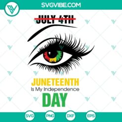 Juneteenth Eye and Independence Day SVG file featuring patriotic design elements, ideal for Juneteenth celebration crafts and projects.