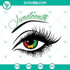 Juneteenth Eye, Black Periodt SVG design with Juneteenth and Black culture elements.