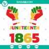 Juneteenth Free Ish Since 1865 Fist Hand SVG Files, African American design celebrating freedom and empowerment.