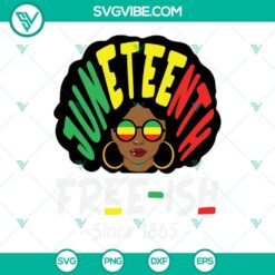 Juneteenth Free Ish Since 1865 Svg celebrating Black Girl Juneteenth with empowering design, perfect for digital use.
