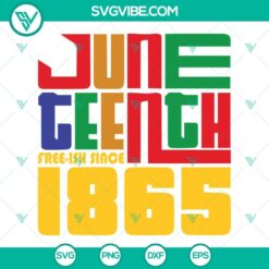 Juneteenth Free-ish Since 1865 SVG File celebrating Freedom Day with Africa SVG Files, perfect for craft and design projects.