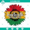 Juneteenth Freedom Day Sunflower SVG celebrating Black History, available for download.