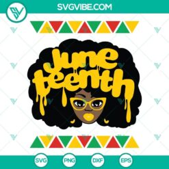 Juneteenth girl dripping SVG images featuring Afro girl and Juneteenth files for digital design projects.