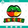 Afro girl lips SVG for Juneteenth and Black History Month celebration - Black girl SVG design.