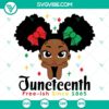 Juneteenth Peekaboo Little Black Girl SVG with Juneteenth design elements, downloadable SVG images for crafting projects.