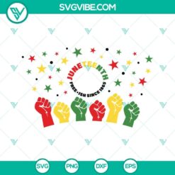 Juneteenth Starbucks Wrap Svg, Full Wrap Black American Freedom