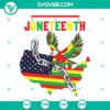 Juneteenth SVG files featuring an eagle and Black Freedom design, ideal for crafting projects and celebration designs.