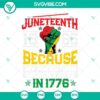Juneteenth 1865 SVG files with Freedom Day and BLM designs commemorating Emancipation Day.