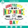 Juneteenth Is My Independence Day SVG with African design, perfect for celebrating Black history and freedom.