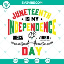 Juneteenth Is My Independence Day SVG with African design, perfect for celebrating Black history and freedom.