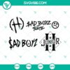 Sad Boyz Junior H logo bundle featuring SVG, PNG, DXF, and EPS file formats for digital designs.