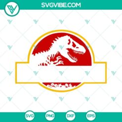 Jurassic Park and Jurassic World themed blank logo SVG design for merchandise, printing or crafting.