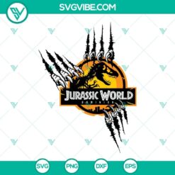 Jurassic World Dominion 2022 SVG Files featuring Jurassic World themed designs, including dinosaurs and iconic symbols.
