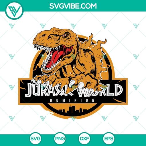 Jurassic World Dominion SVG files with Jurassic Park theme for download.