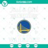 Golden State Warriors SVG design with quote "Just A Girl In Love With Her Warriors" in blue and yellow colors on white background.