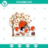 Cute Snoopy SVG design for Cleveland Browns fans loving fall. Downloadable PNG file. Great for autumn crafts and apparel.